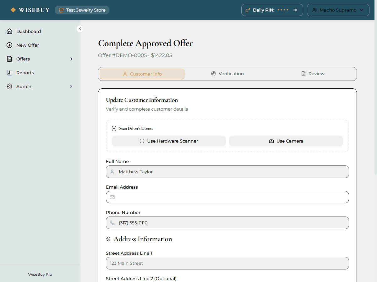 Barcode Scanning feature screenshot